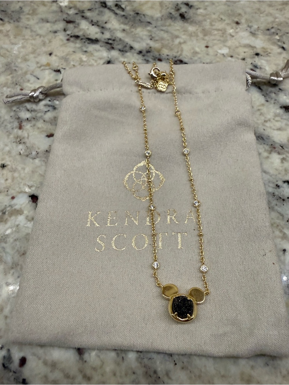 Kendra Scott Mickey Mouse Short Pendant Gold